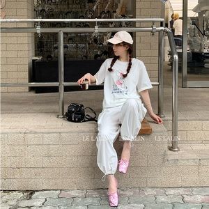 LE LALIN white cargo pants